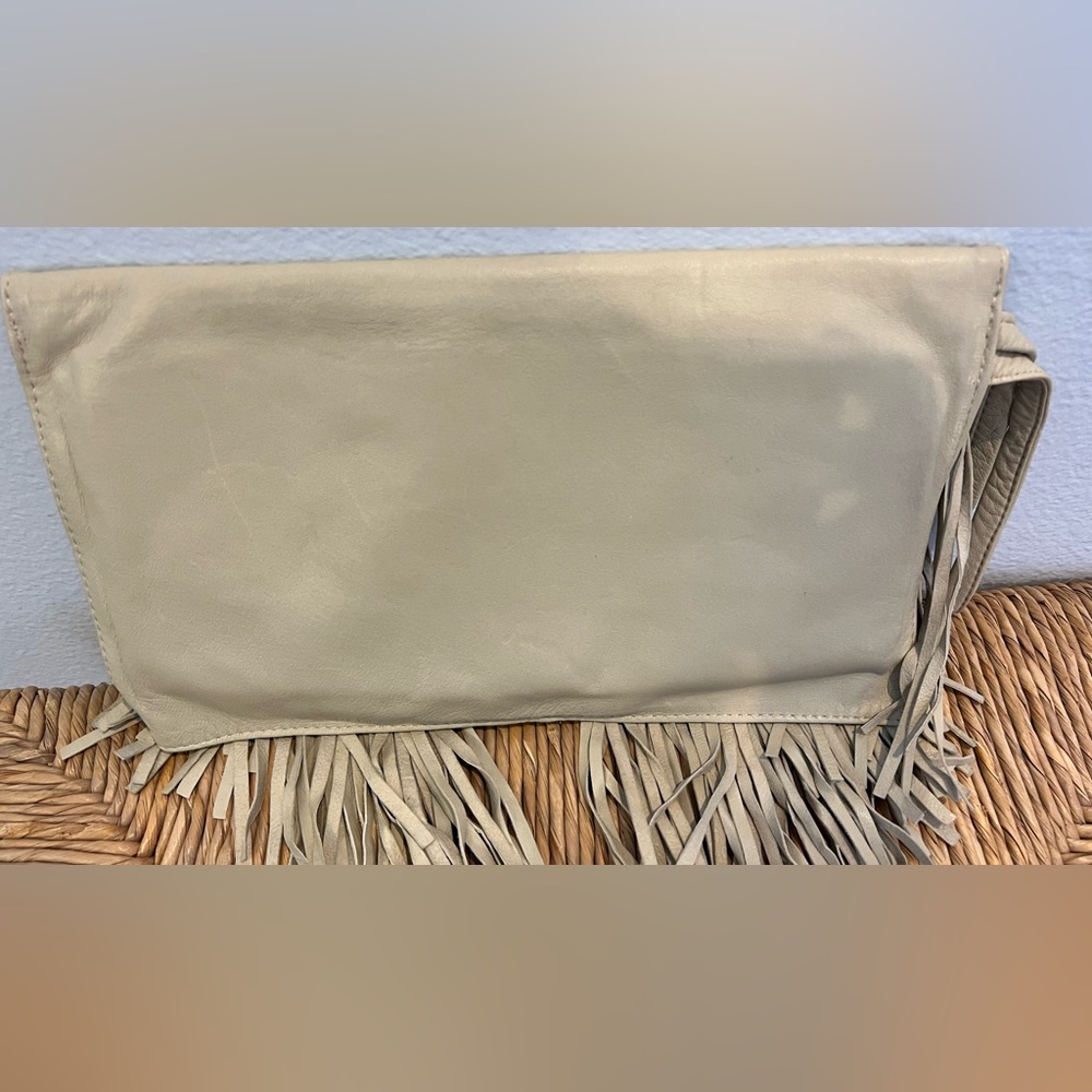 Talula de la Lune genuine Mexican leather wristlet clutch with Fringe!